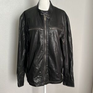 Armani Collection Lambskin Moto Jacket Size 44/Large